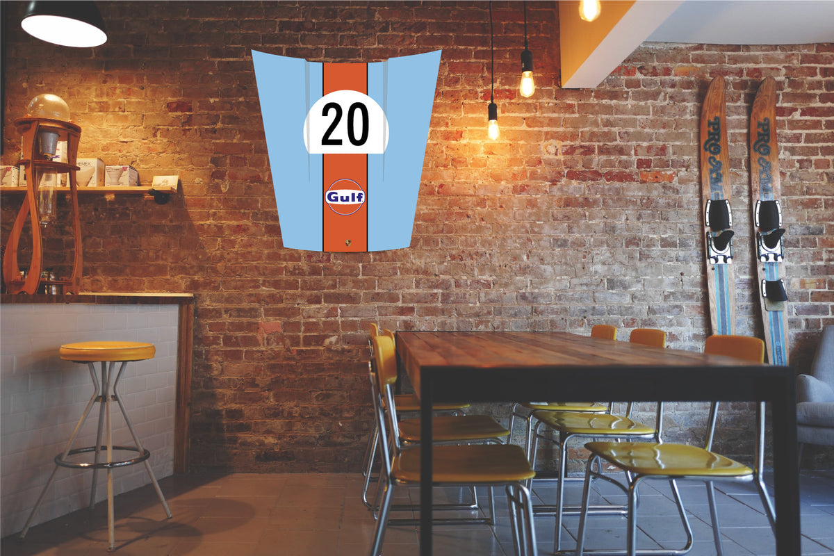 Capot PORSCHE 911 GULF BLEU CIEL - Cosy Race