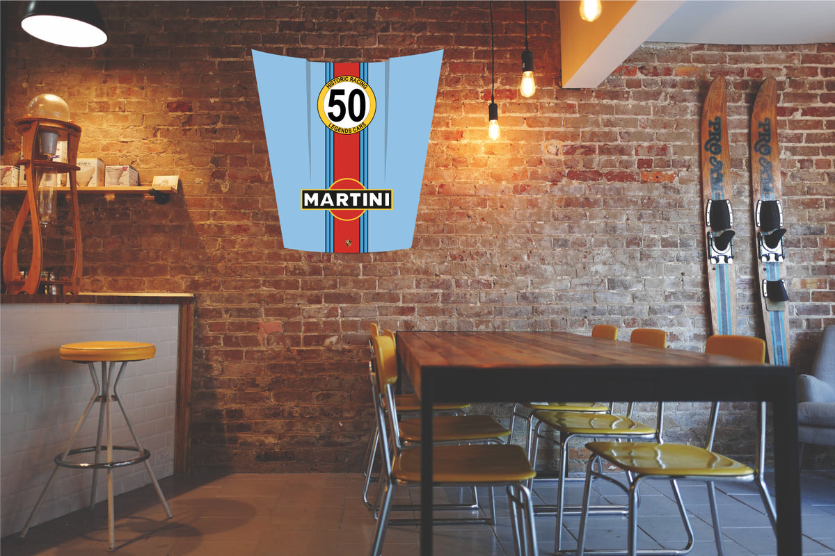 Capot PORSCHE 911 MARTINI LEGENDS BLEU CIEL - Cosy Race